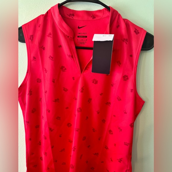 Nike Tops - Nike Dri-Fit Slim Fit Athletic Floral Red Monochrome Sleeveless Shirt Tank. M.